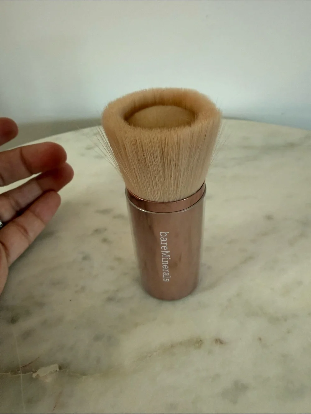 BareMinerals Rose Gold BEAUTIFUL FINISH foundation Brush Full Size NEW NWOB